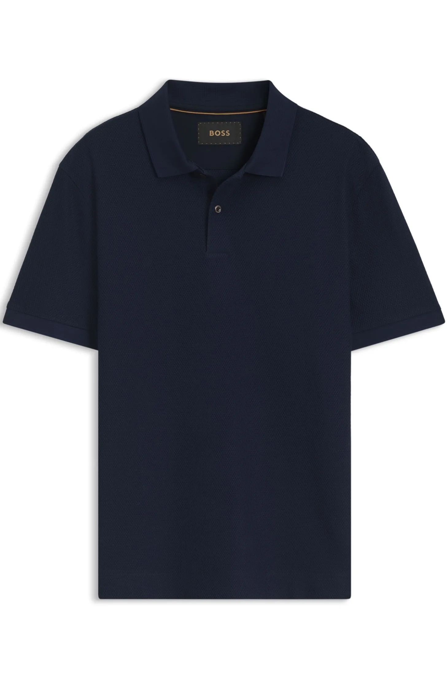 Strick-Poloshirt aus zweifarbiger Baumwolle
