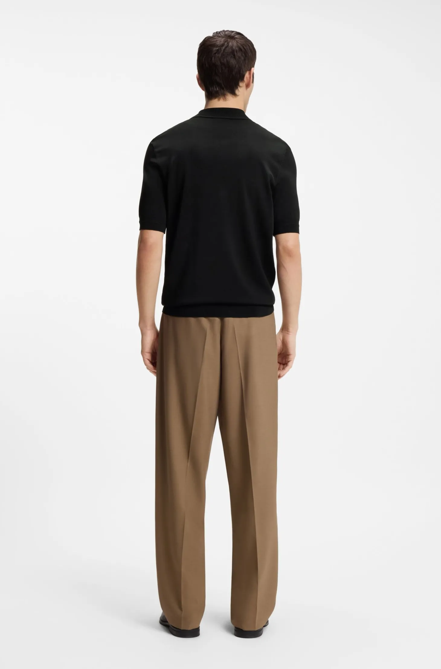 Strick-Poloshirt mit Reißverschluss am Kragen