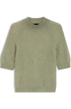 Strickpullover aus Alpaka-Mix mit Rippstrick
