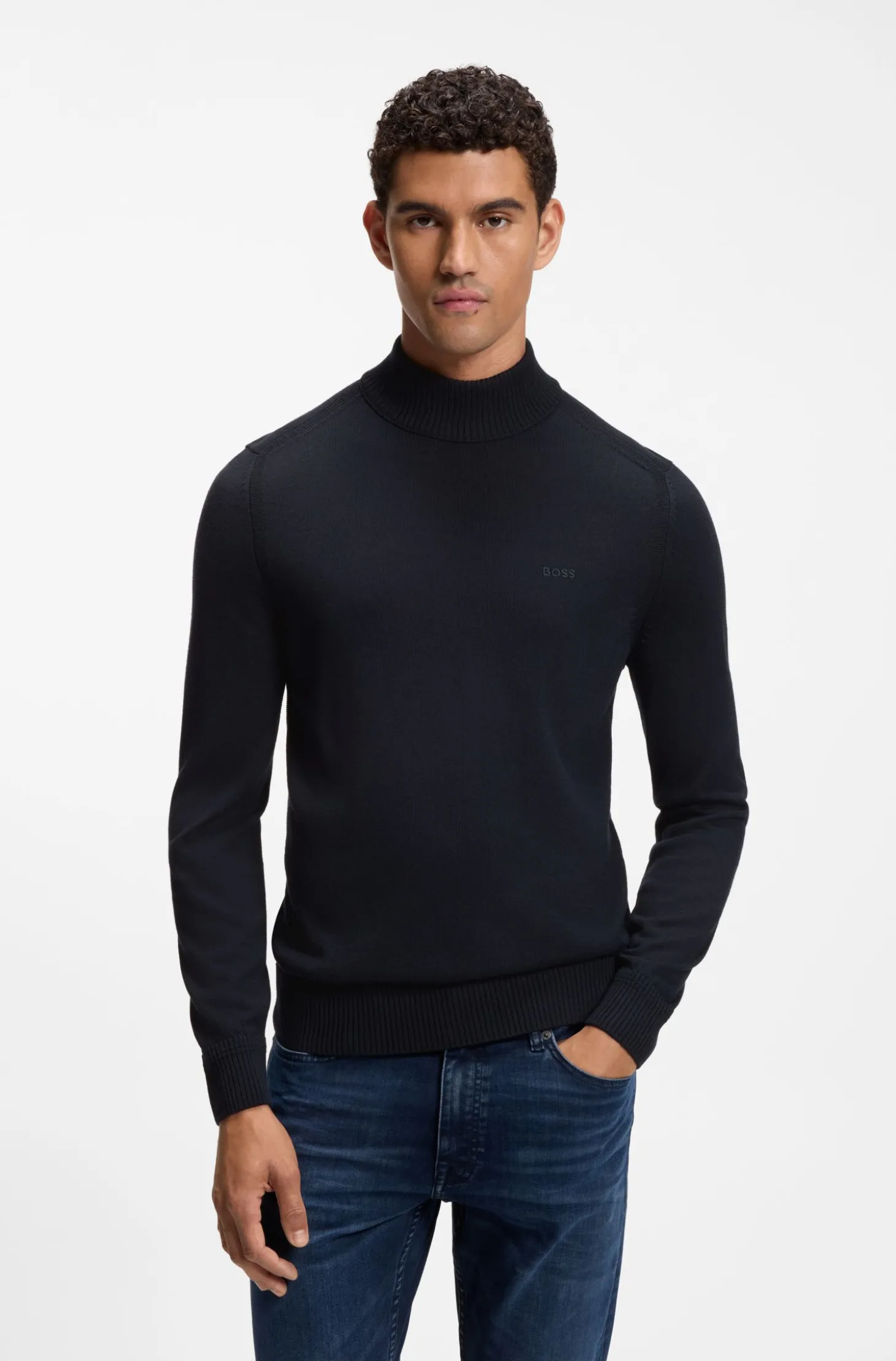 Strickpullover mit Logo-Stickerei