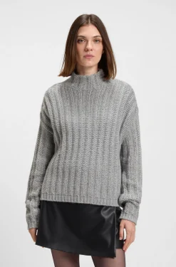 Strickpullover mit Ripp-Struktur