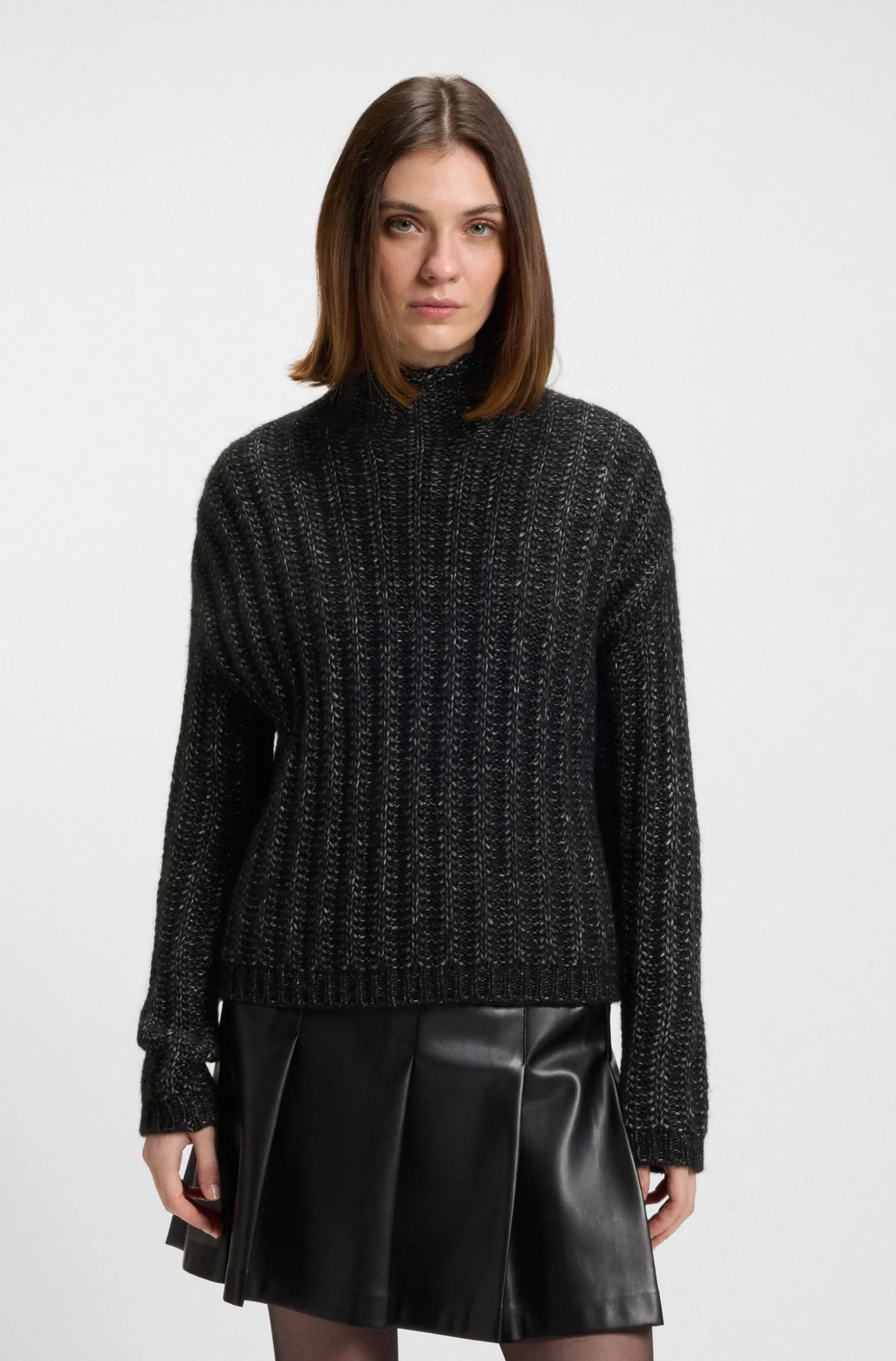 Strickpullover mit Ripp-Struktur