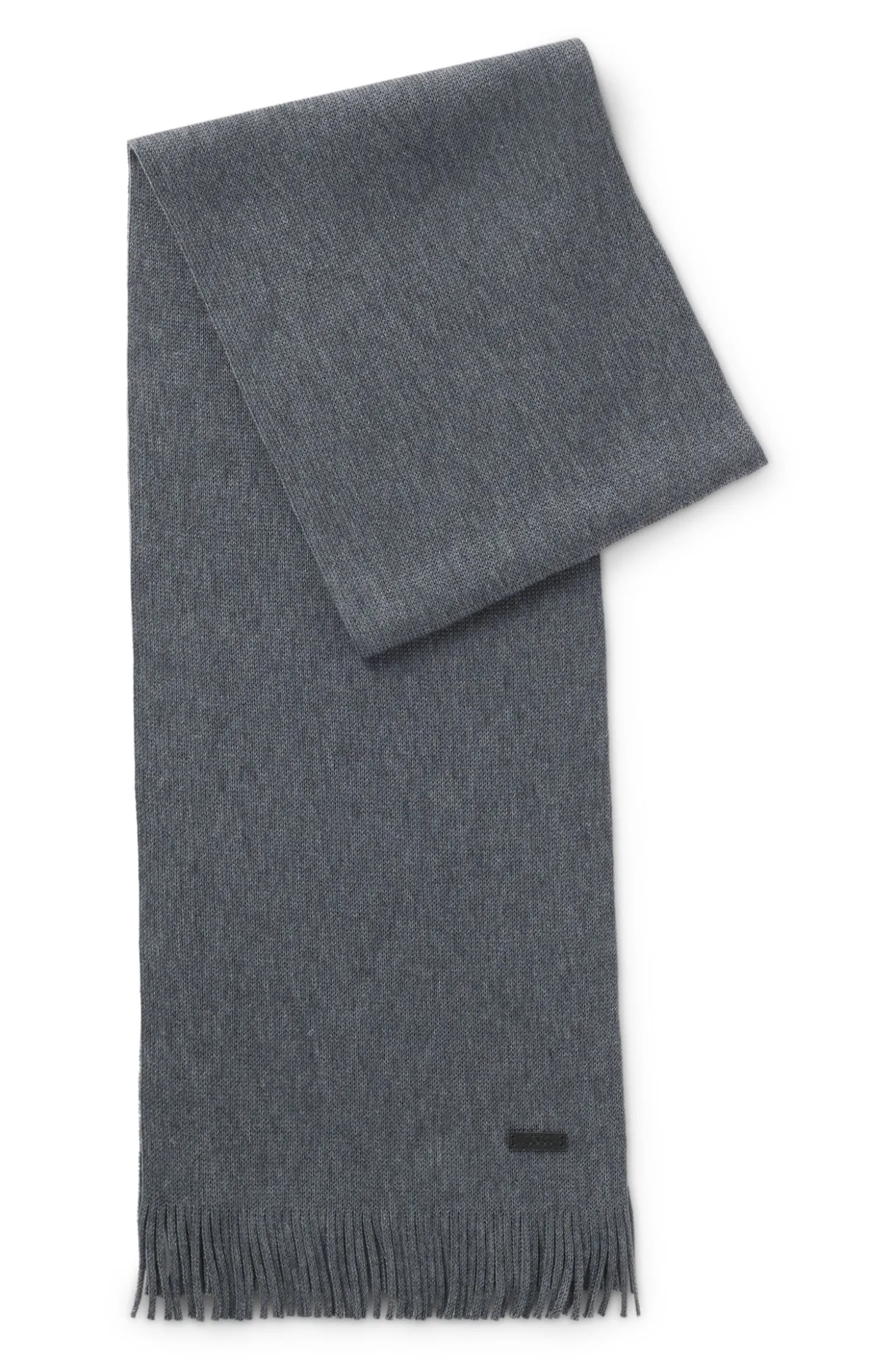 Strickschal aus Schurwolle mit Logo-Detail