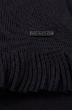 Strickschal aus Schurwolle mit Logo-Detail