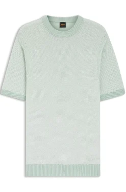 Strick-T-Shirt aus Baumwoll-Mix