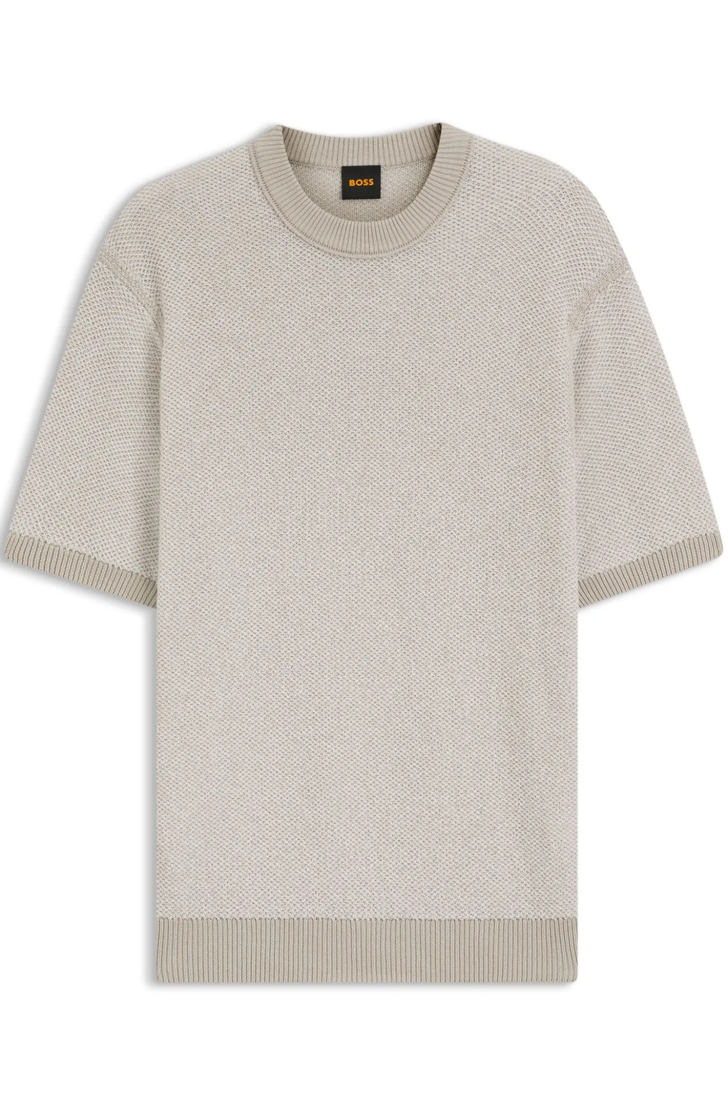 Strick-T-Shirt aus Baumwoll-Mix