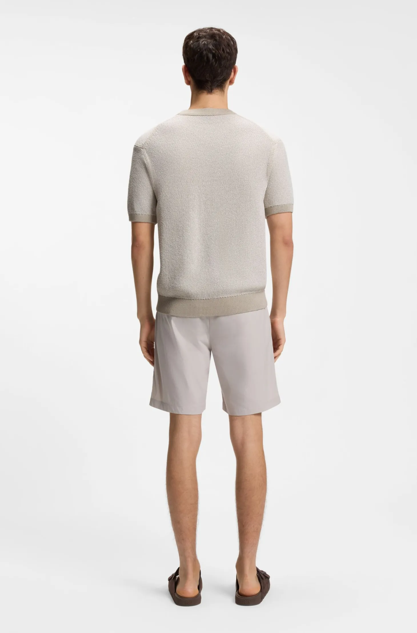Strick-T-Shirt aus Baumwoll-Mix