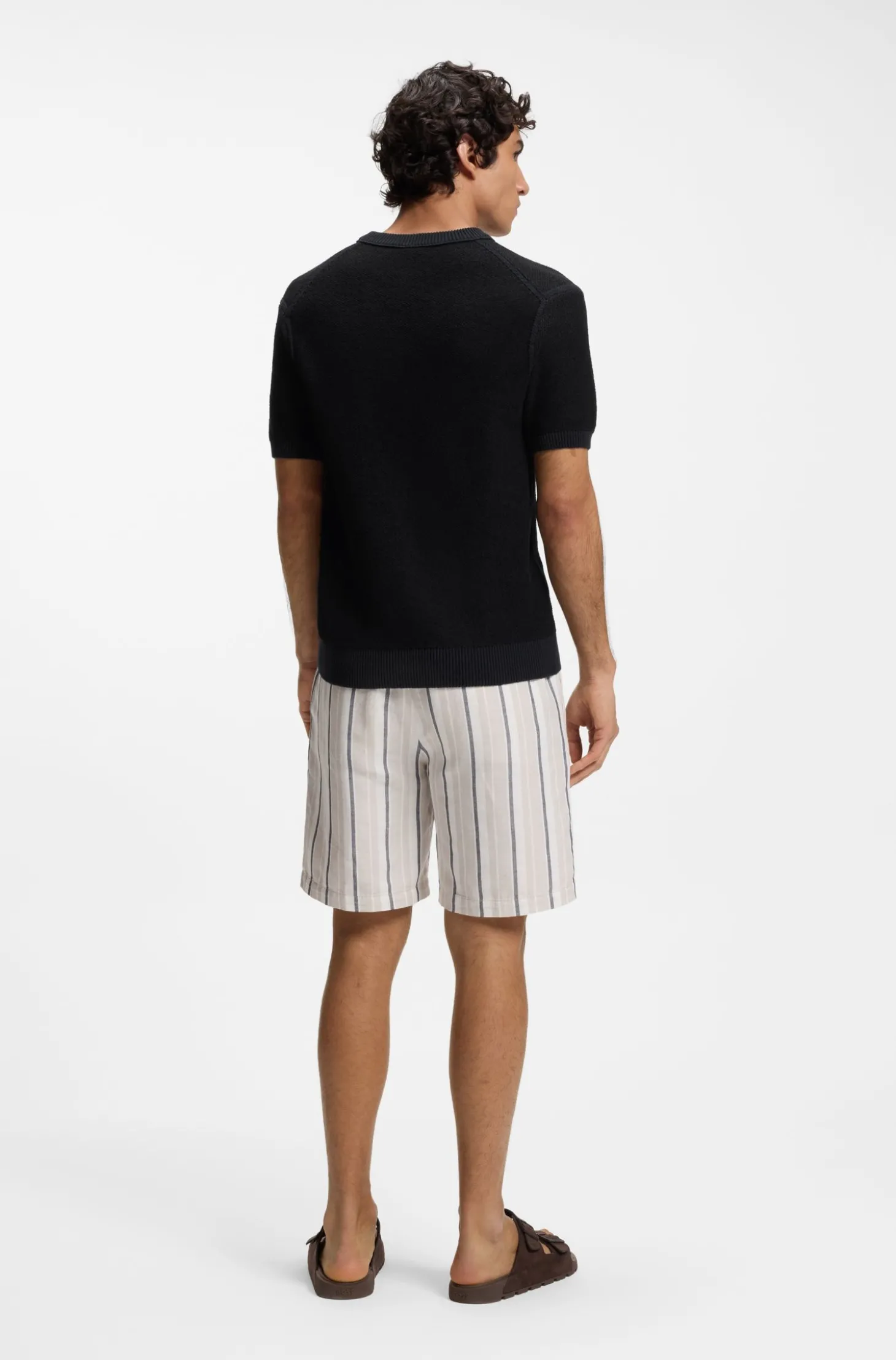 Strick-T-Shirt aus Baumwoll-Mix