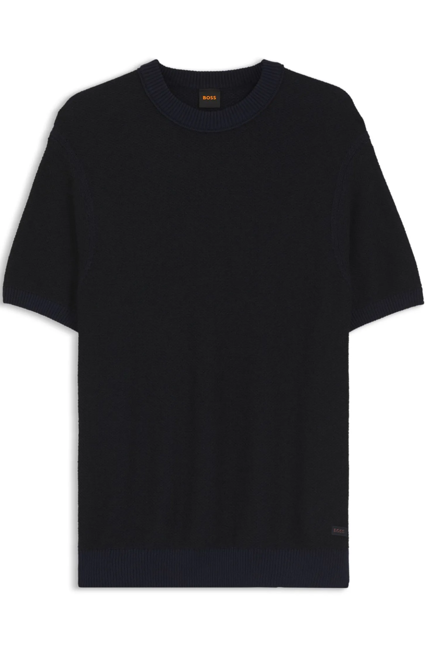 Strick-T-Shirt aus Baumwoll-Mix