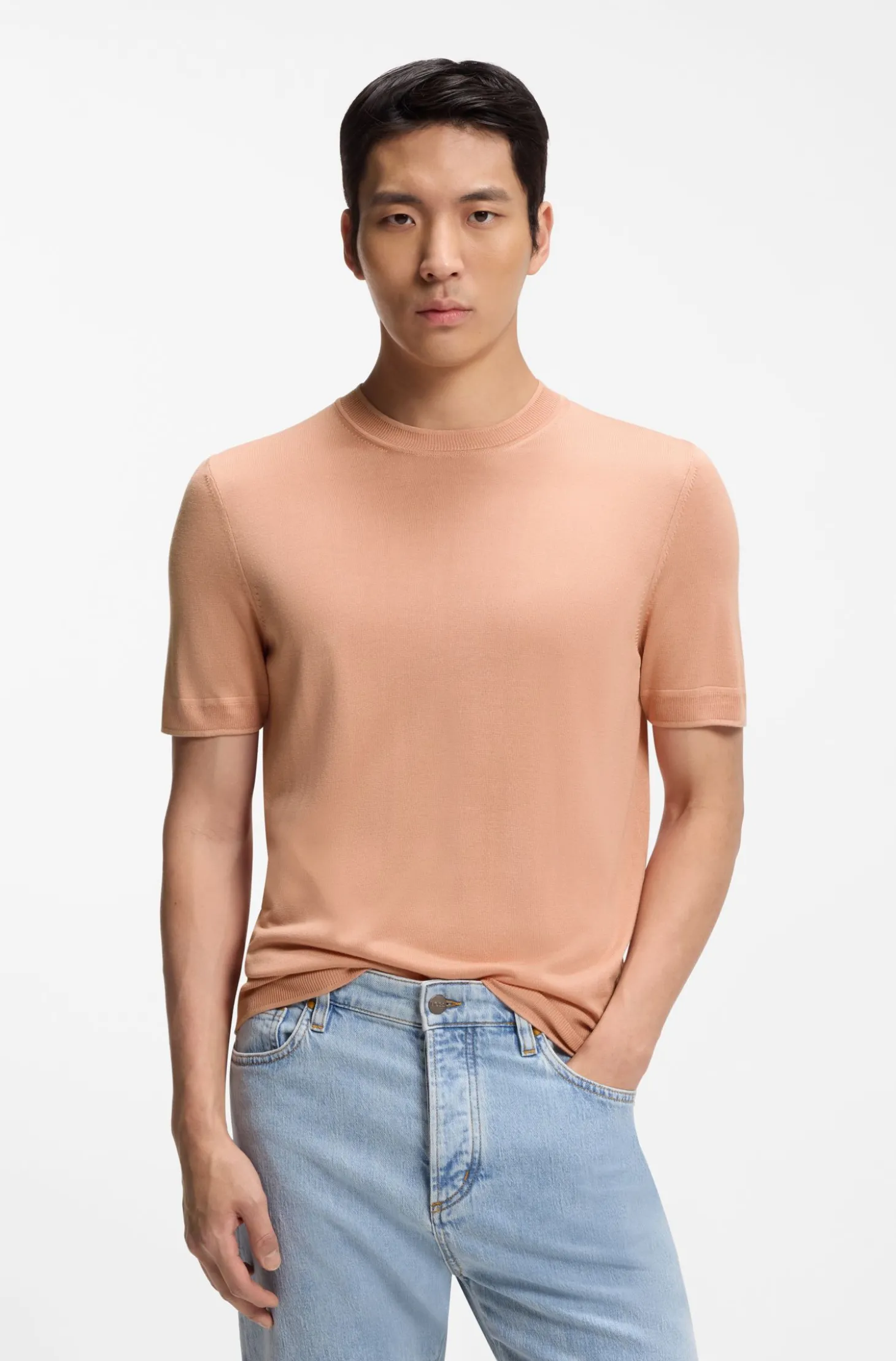 Strick-T-Shirt aus Seide
