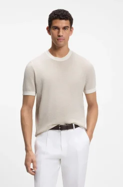 Strick-T-Shirt aus Seide und Baumwolle