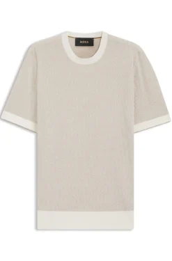 Strick-T-Shirt aus Seide und Baumwolle