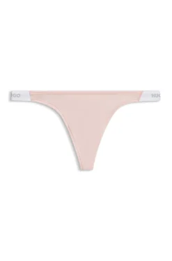 String aus Stretch-Baumwolle mit Logo-Bund