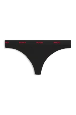 String aus Stretch-Baumwolle mit Logos am Bund