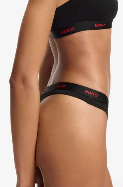 String aus Stretch-Baumwolle mit Logos am Bund