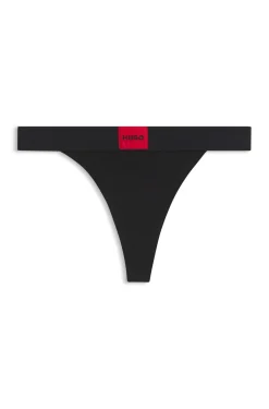 String aus Stretch-Baumwolle mit rotem Logo