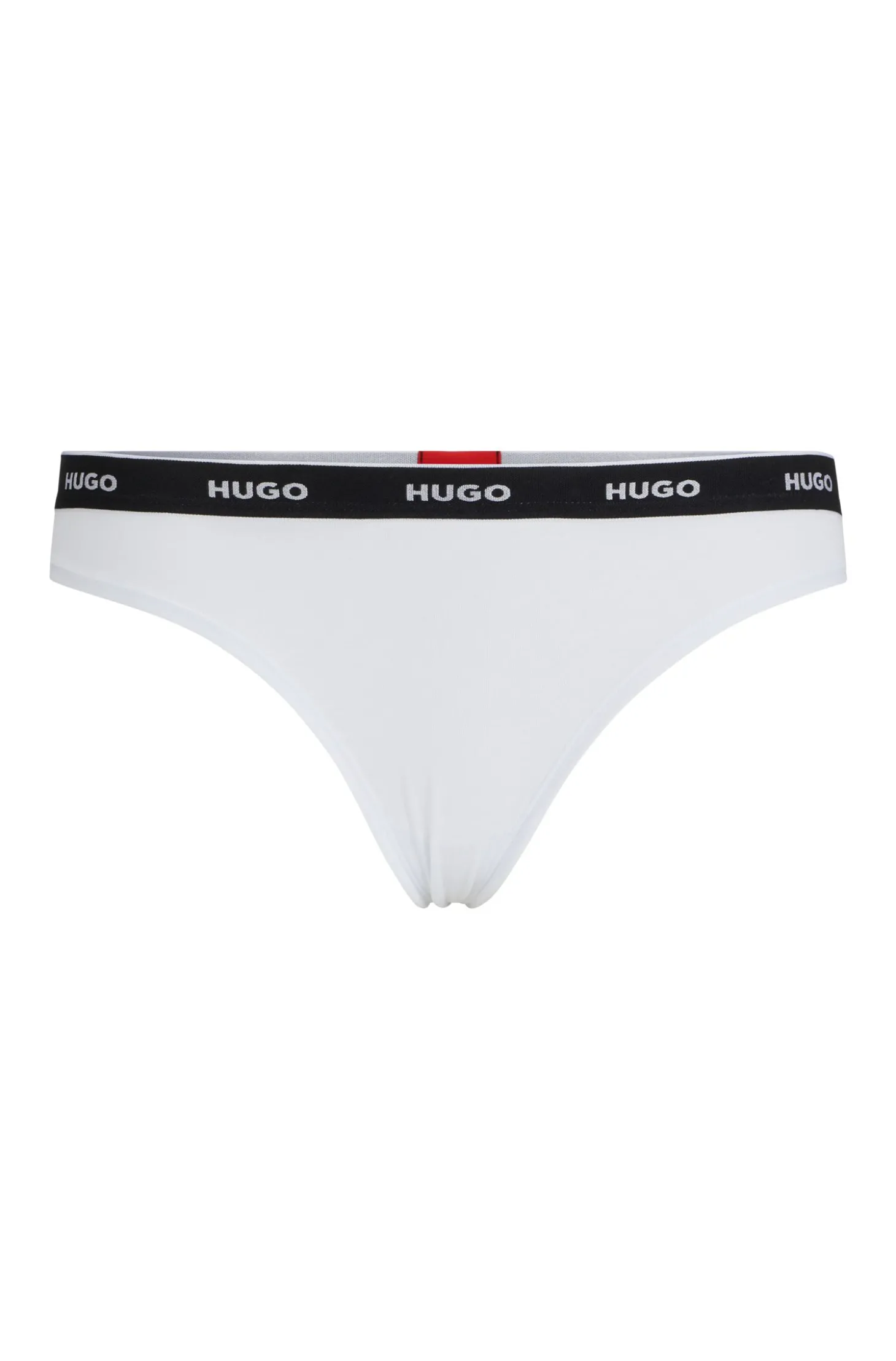 String aus Stretch-Baumwolle mit sich wiederholenden Logos am Bund