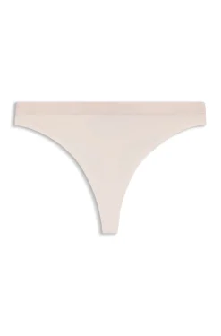 String aus Stretch-Jersey mit Logos am Bund