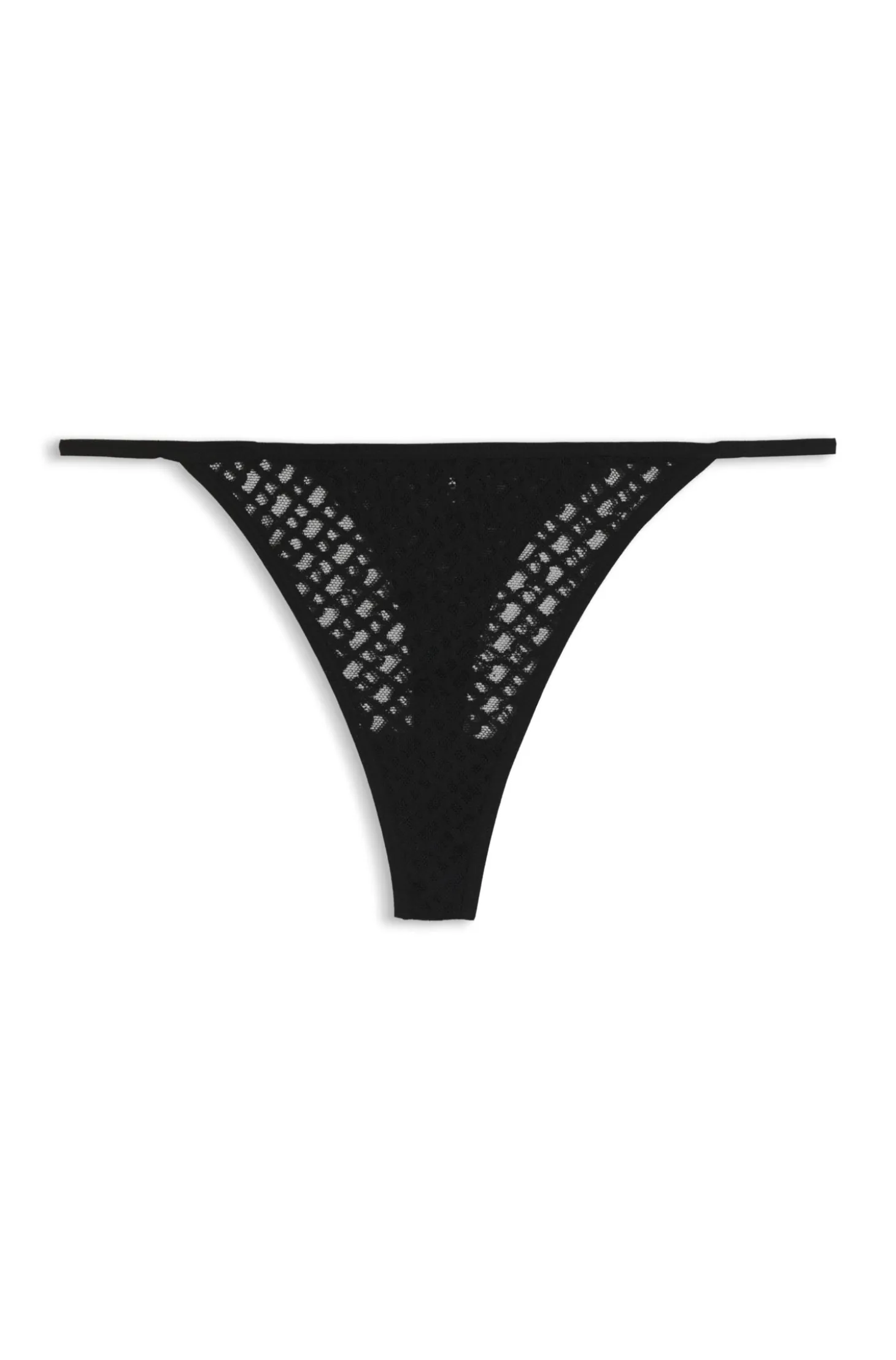 String mit Monogramm-Spitze und Logo-Detail