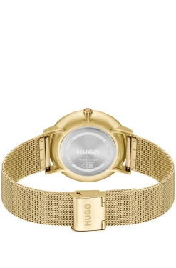 Style goldfarbene Uhr mit schwarzem Zifferblatt