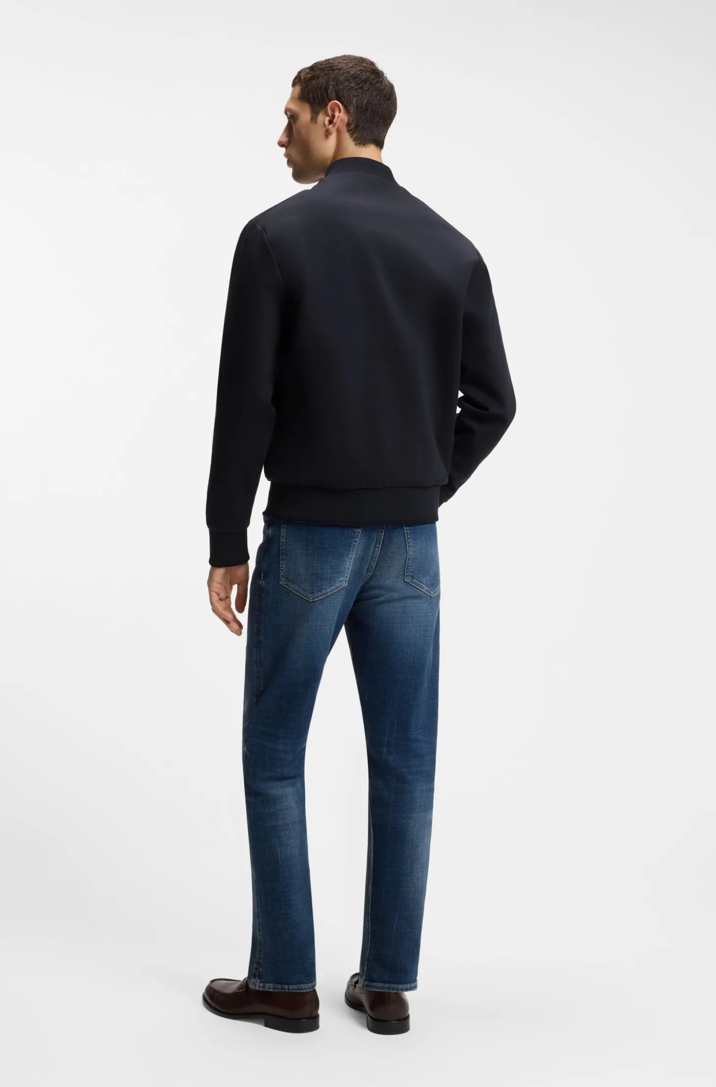 Sweatjacke aus merzerisierter Baumwolle mit Reißverschluss und Double-B-Monogramm
