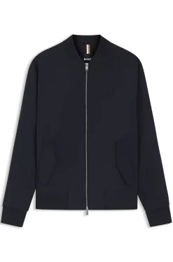 Sweatjacke aus merzerisierter Baumwolle mit Reißverschluss und Double-B-Monogramm