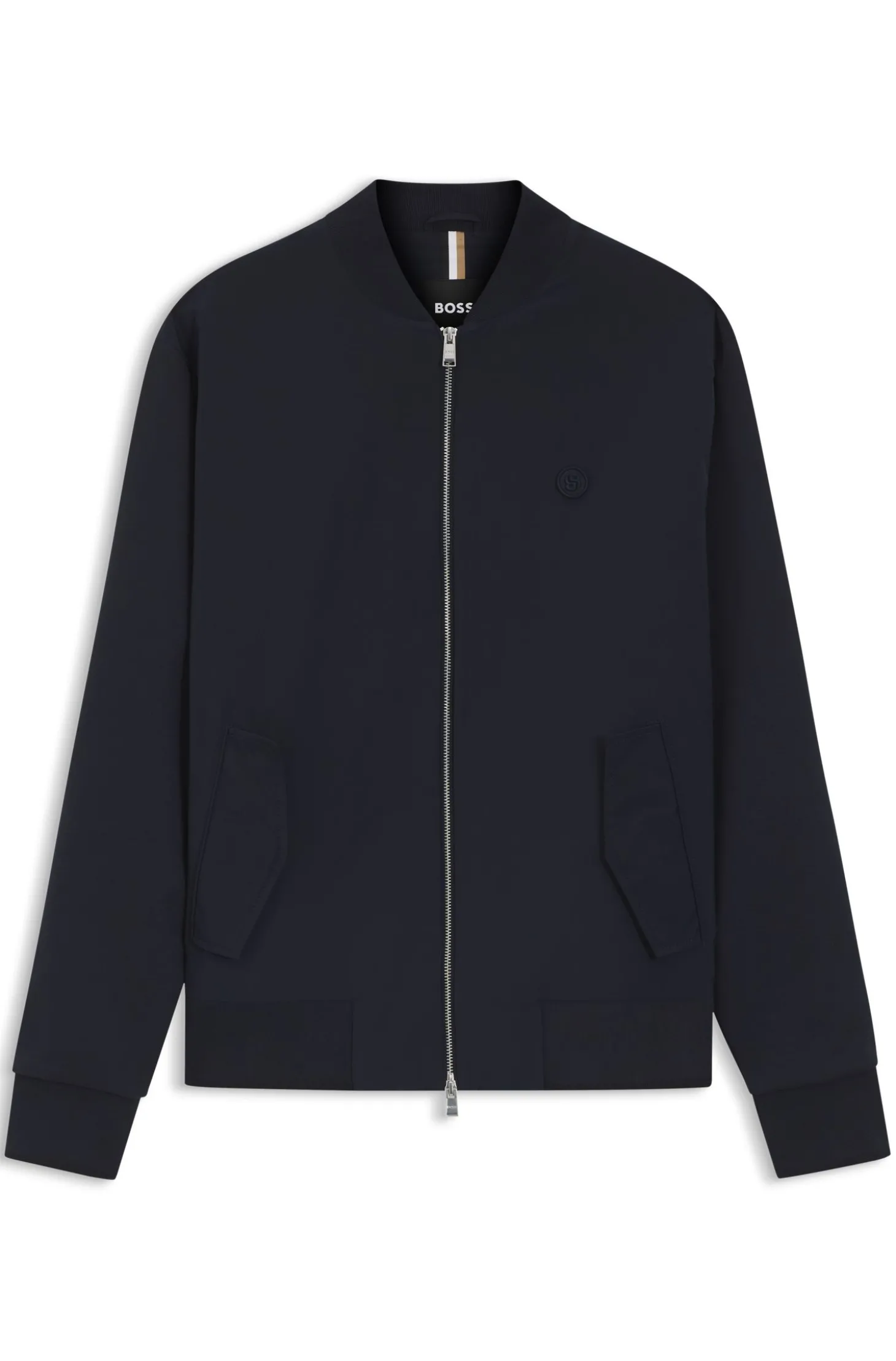 Sweatjacke aus merzerisierter Baumwolle mit Reißverschluss und Double-B-Monogramm