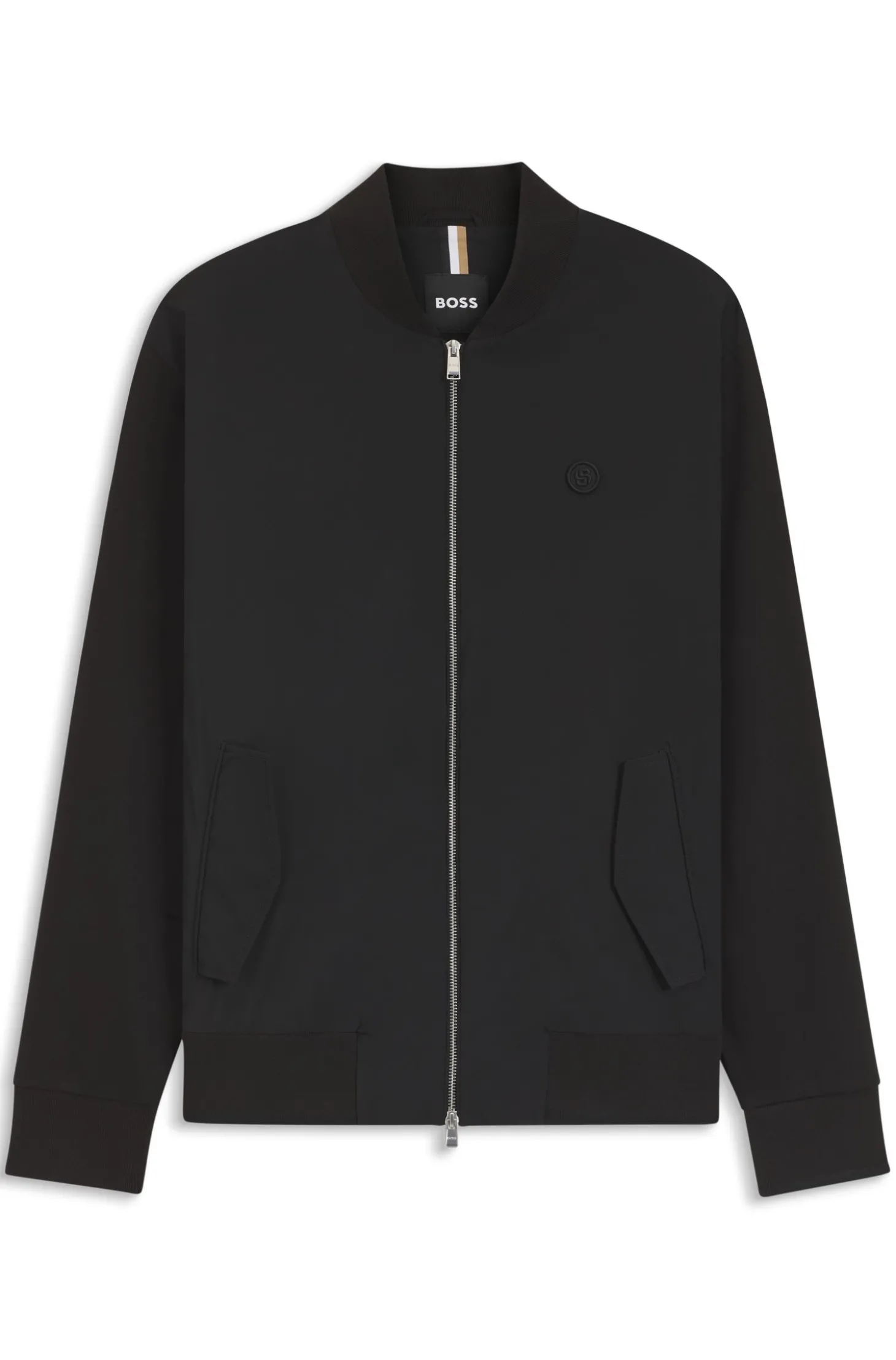 Sweatjacke aus merzerisierter Baumwolle mit Reißverschluss und Double-B-Monogramm