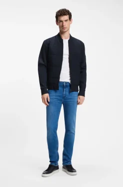Sweatjacke mit Reißverschluss und gepolsterter Vorderseite