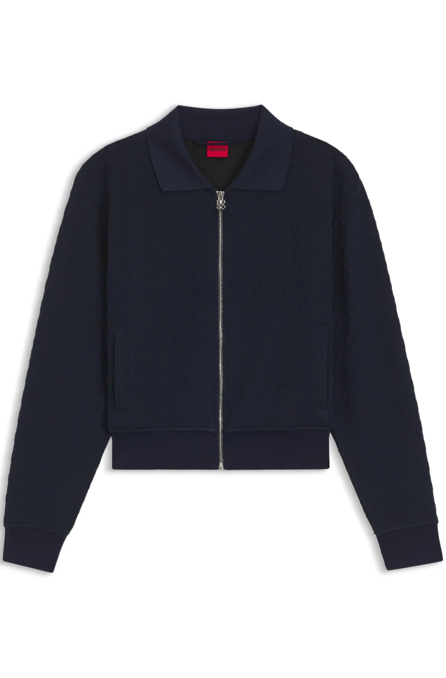 Sweatjacke mit Reißverschluss und Stack-Logo am Zipper
