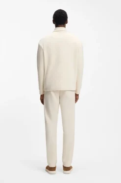 Sweatshirt aus angerautem Baumwoll-Mix mit Reißverschluss
