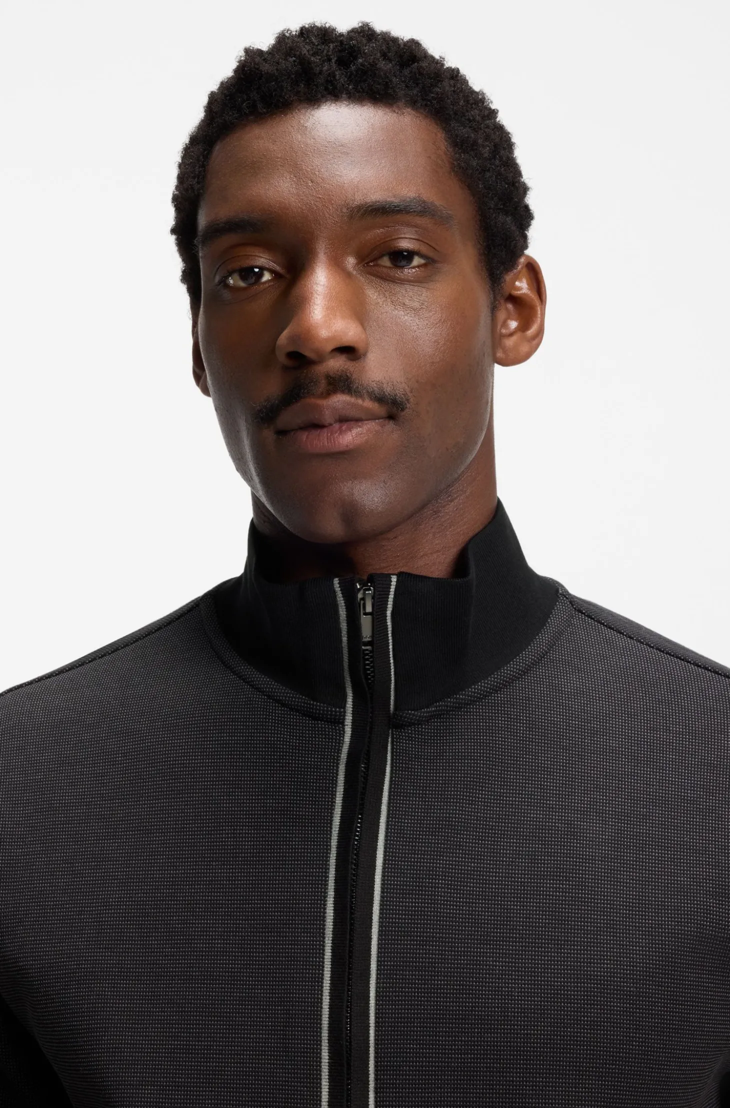 Sweatshirt aus Baumwolle mit Troyerkragen