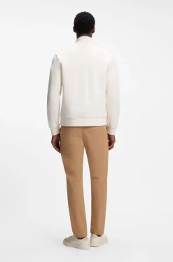 Sweatshirt aus Baumwolle mit Troyerkragen