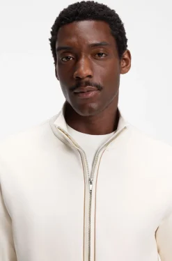 Sweatshirt aus Baumwolle mit Troyerkragen