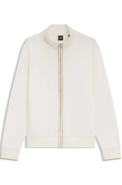 Sweatshirt aus Baumwolle mit Troyerkragen