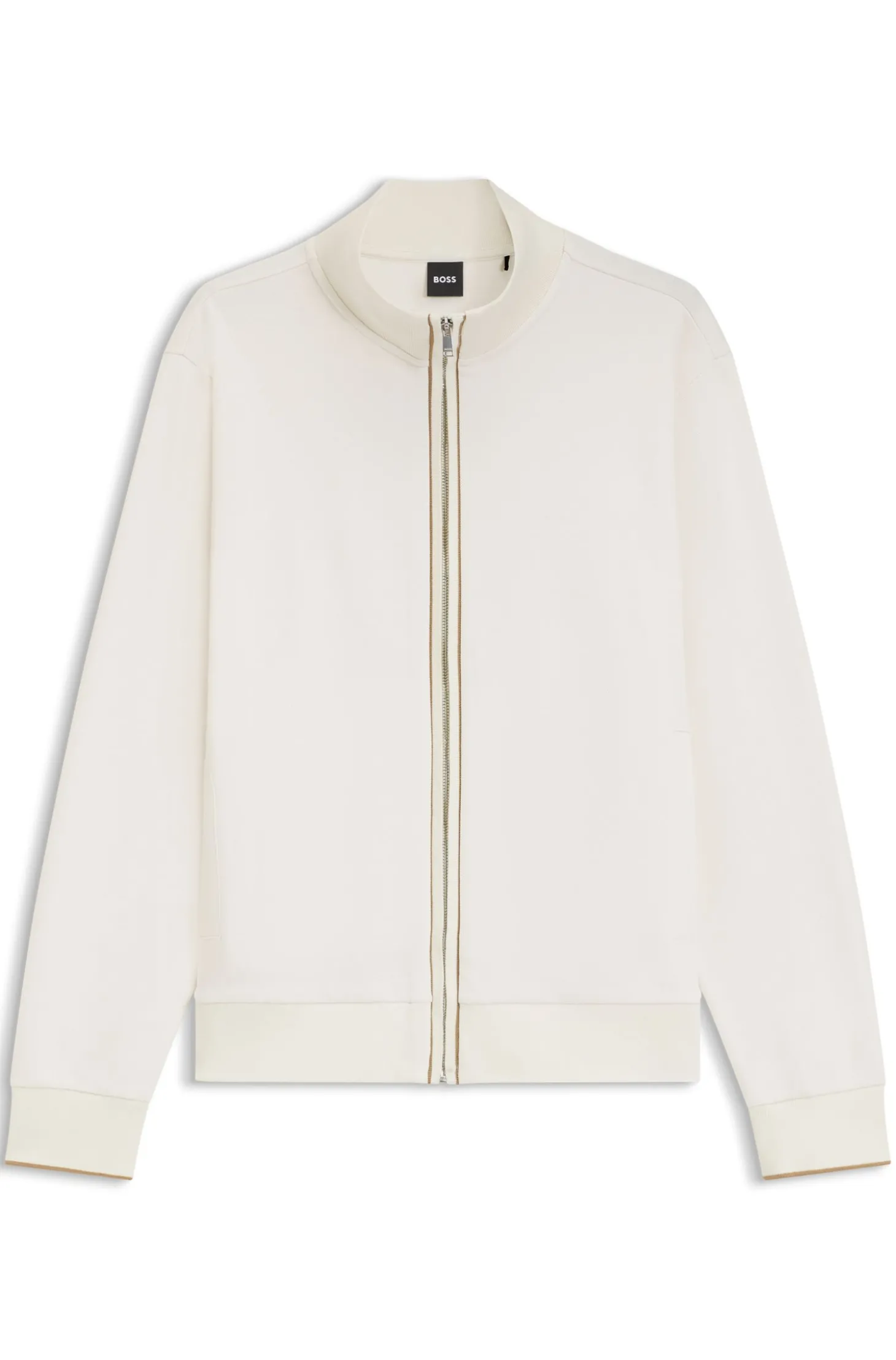 Sweatshirt aus Baumwolle mit Troyerkragen