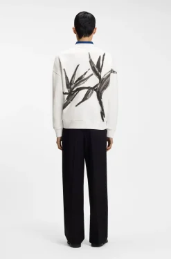 Sweatshirt aus Baumwolle mit Logo-Stickerei und Grafik-Print