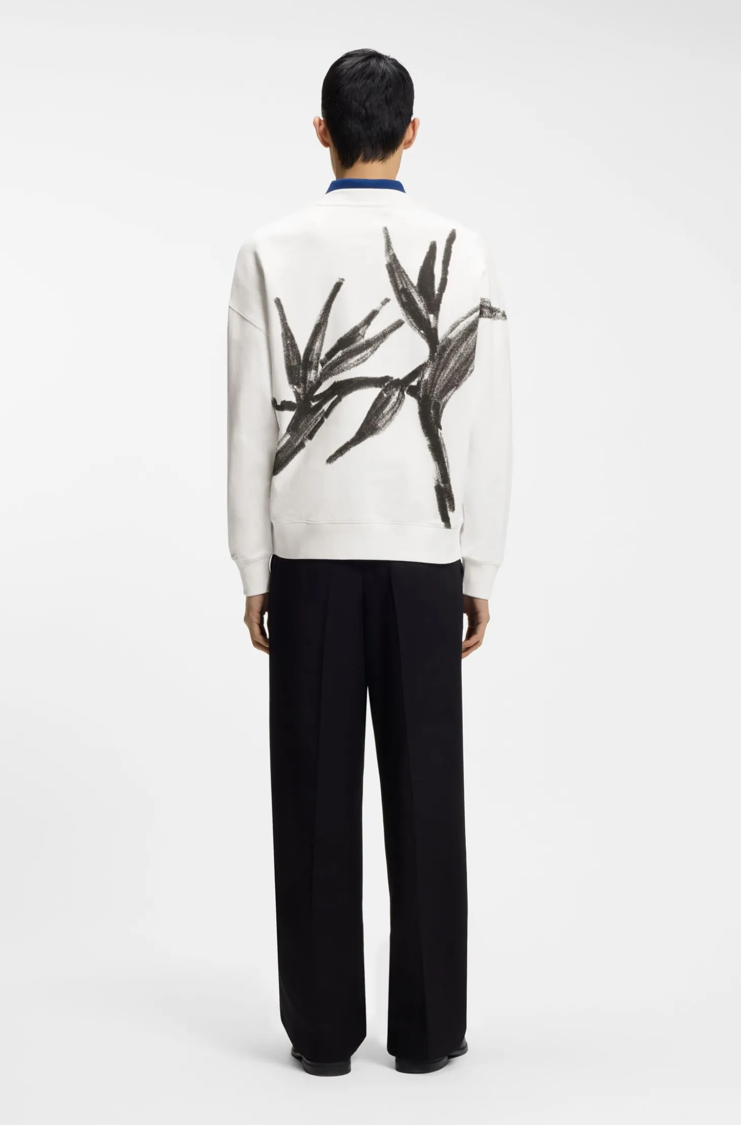 Sweatshirt aus Baumwolle mit Logo-Stickerei und Grafik-Print