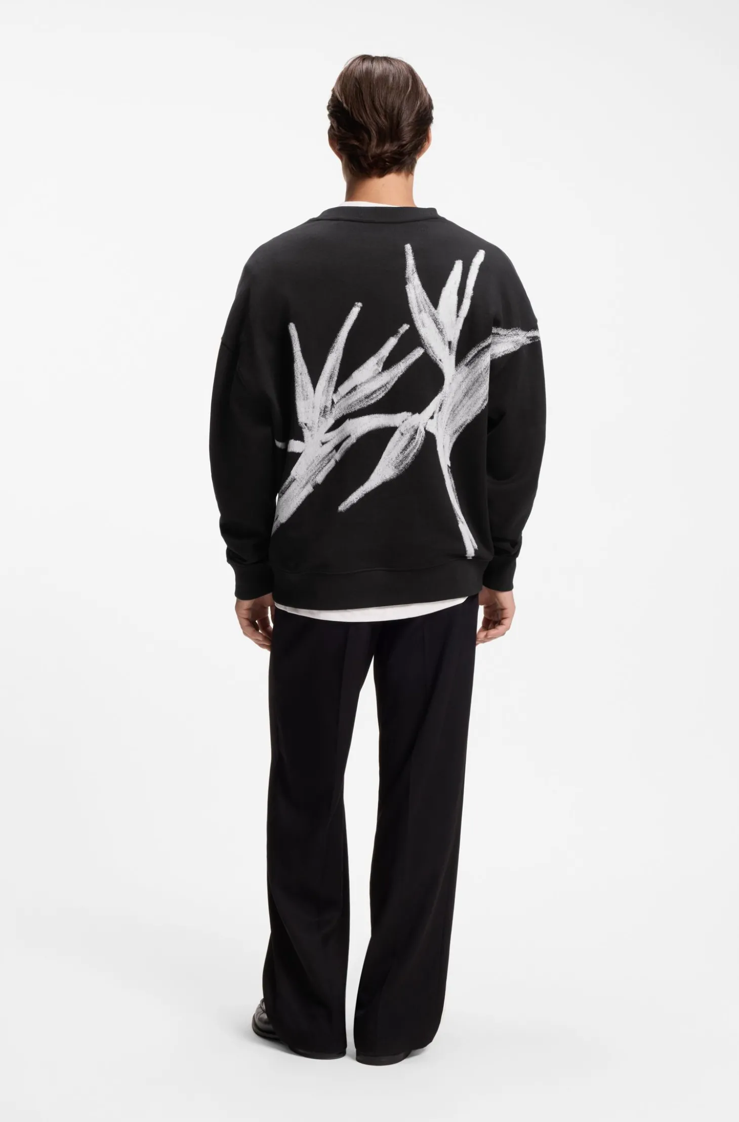 Sweatshirt aus Baumwolle mit Logo-Stickerei und Grafik-Print