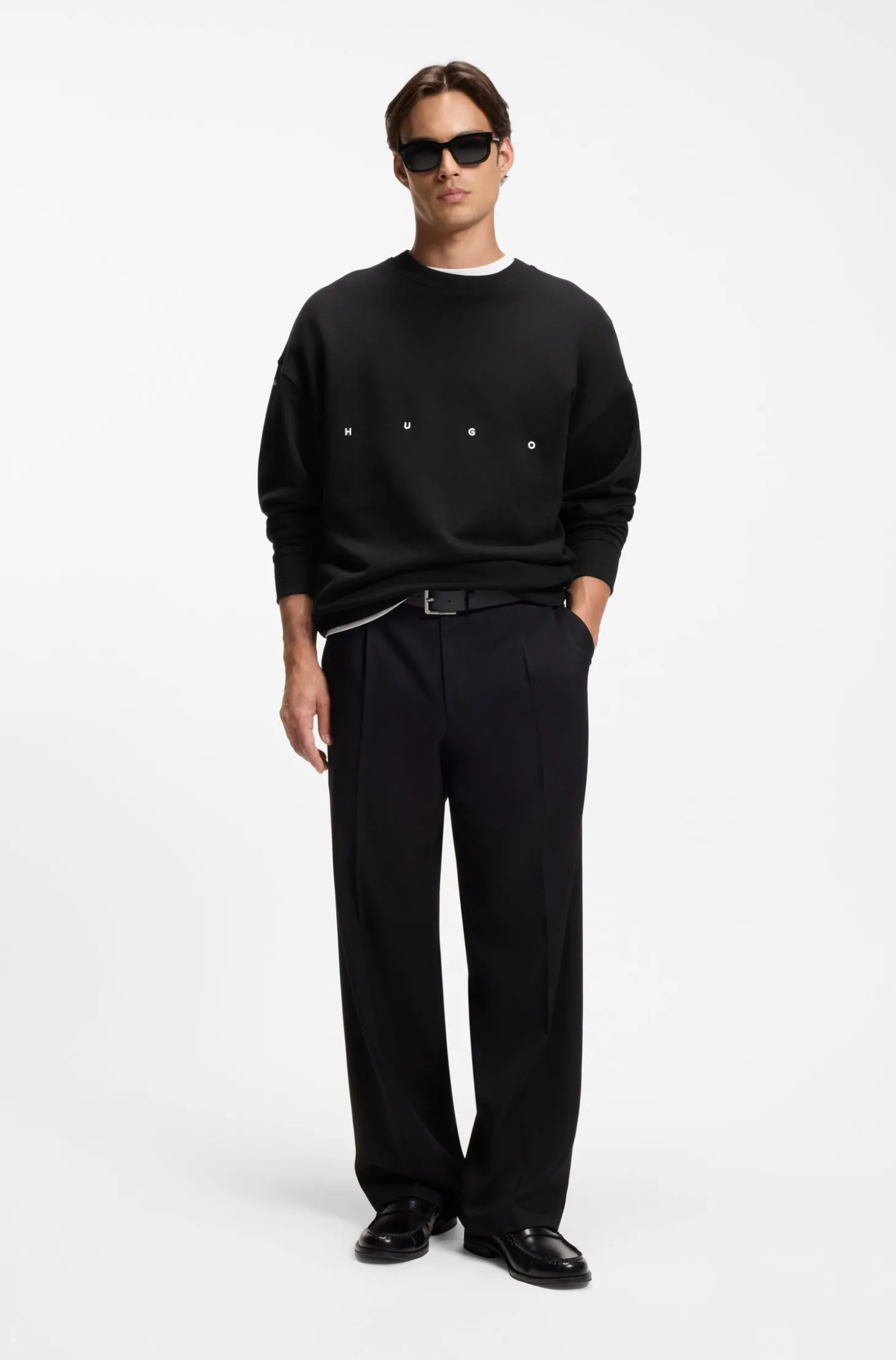 Sweatshirt aus Baumwolle mit Logo-Stickerei und Grafik-Print