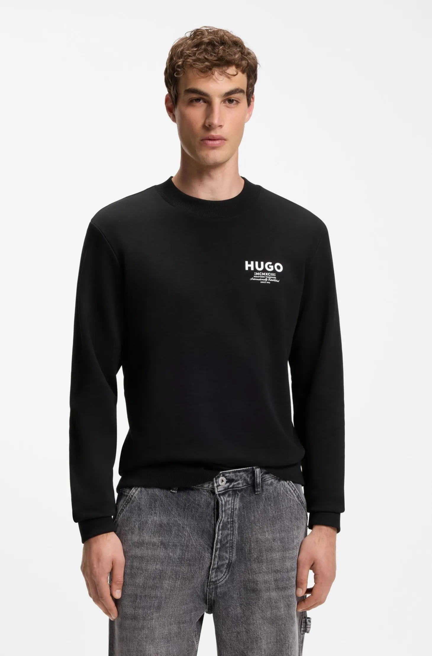 Sweatshirt aus Baumwoll-French-Terry mit markantem Logo-Print