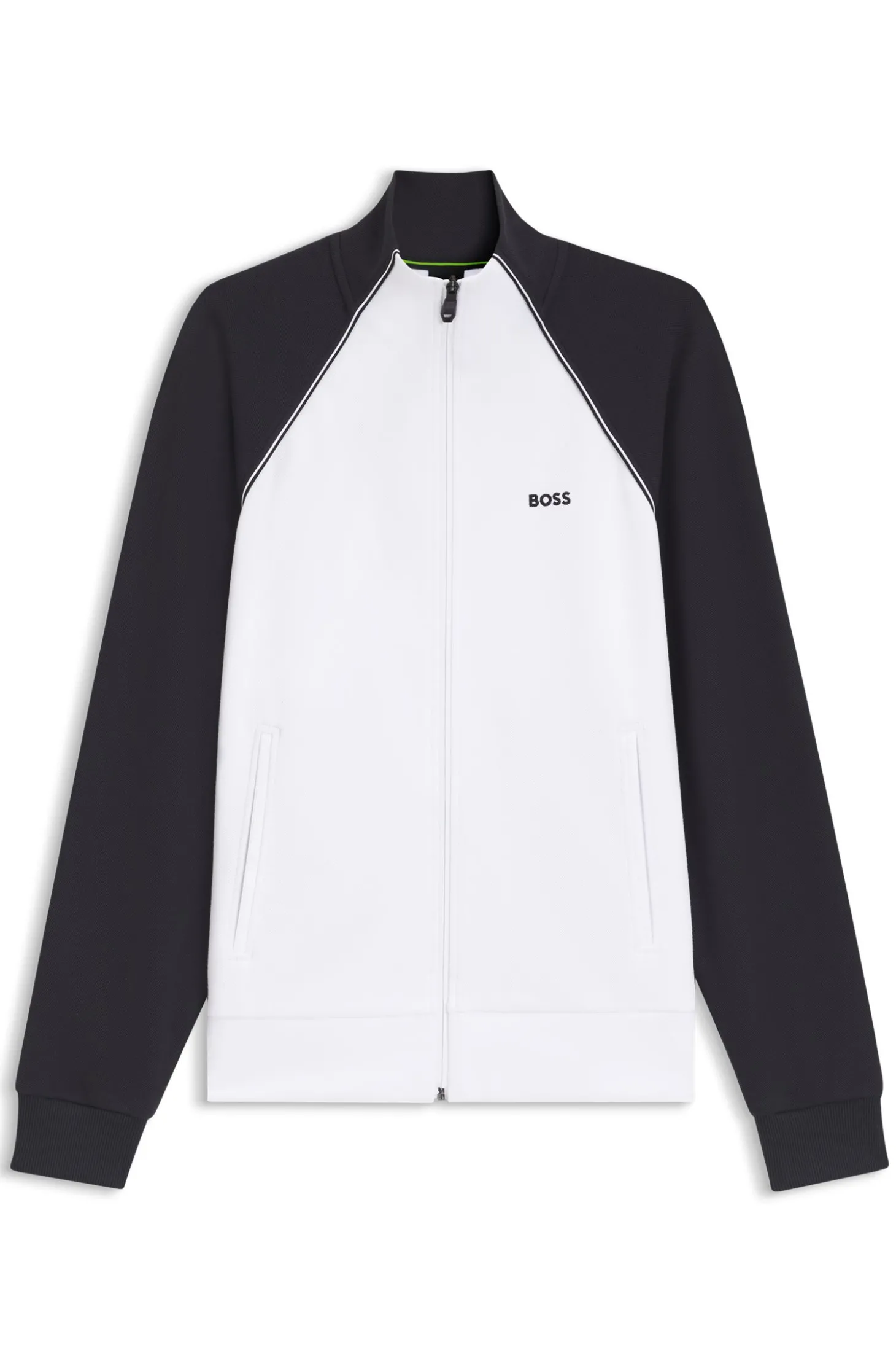 Sweatshirt aus Baumwoll-Mix mit kontrastfarbenen Paspeln