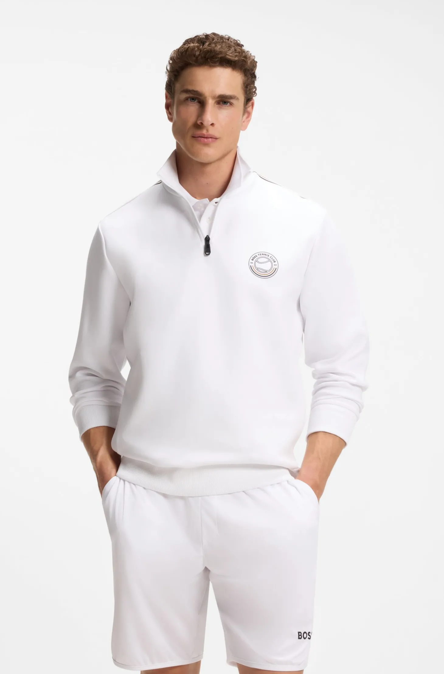 Sweatshirt aus Baumwoll-Mix mit Tennis-Artwork