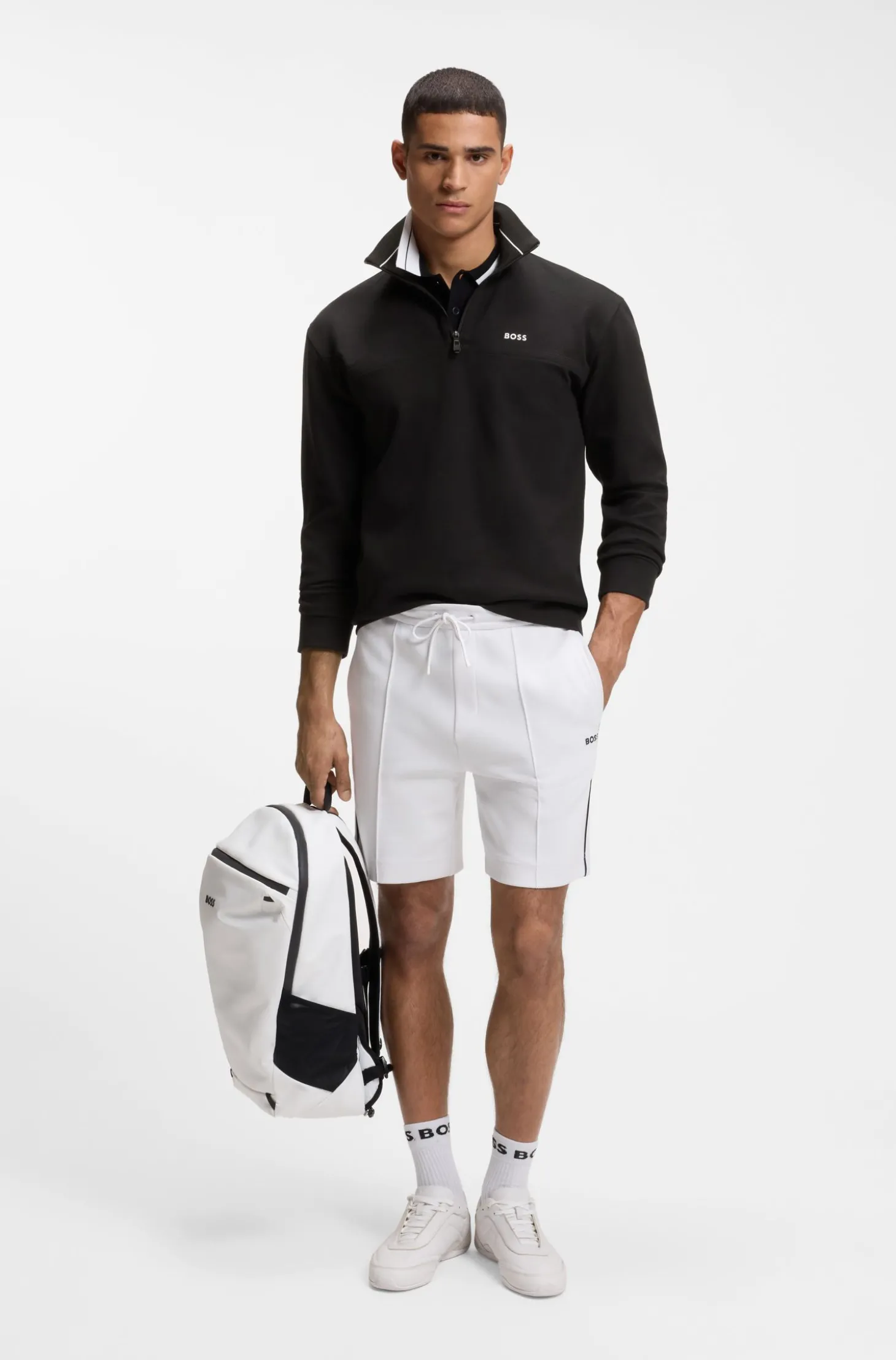 Sweatshirt aus Baumwoll-Mix mit Logo-Stickerei