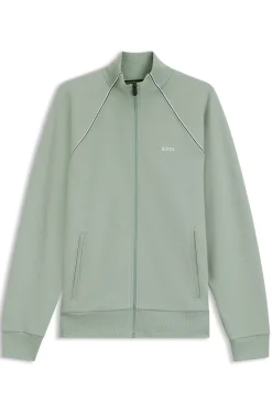 Sweatshirt aus Baumwoll-Mix mit kontrastfarbenen Paspeln