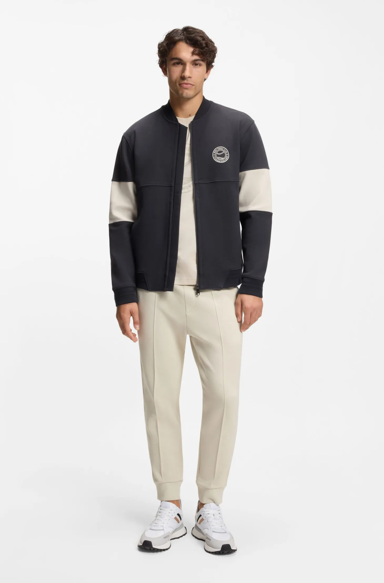 Sweatshirt aus Baumwoll-Mix mit Tennis-Logo