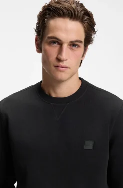 Sweatshirt aus Baumwoll-Terry mit Logo-Patch