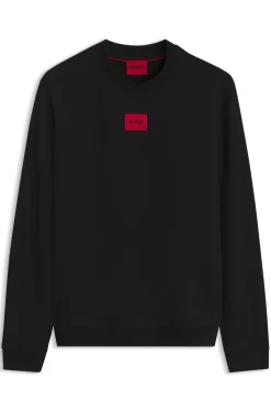 Sweatshirt aus Baumwoll-Terry mit Logo-Label