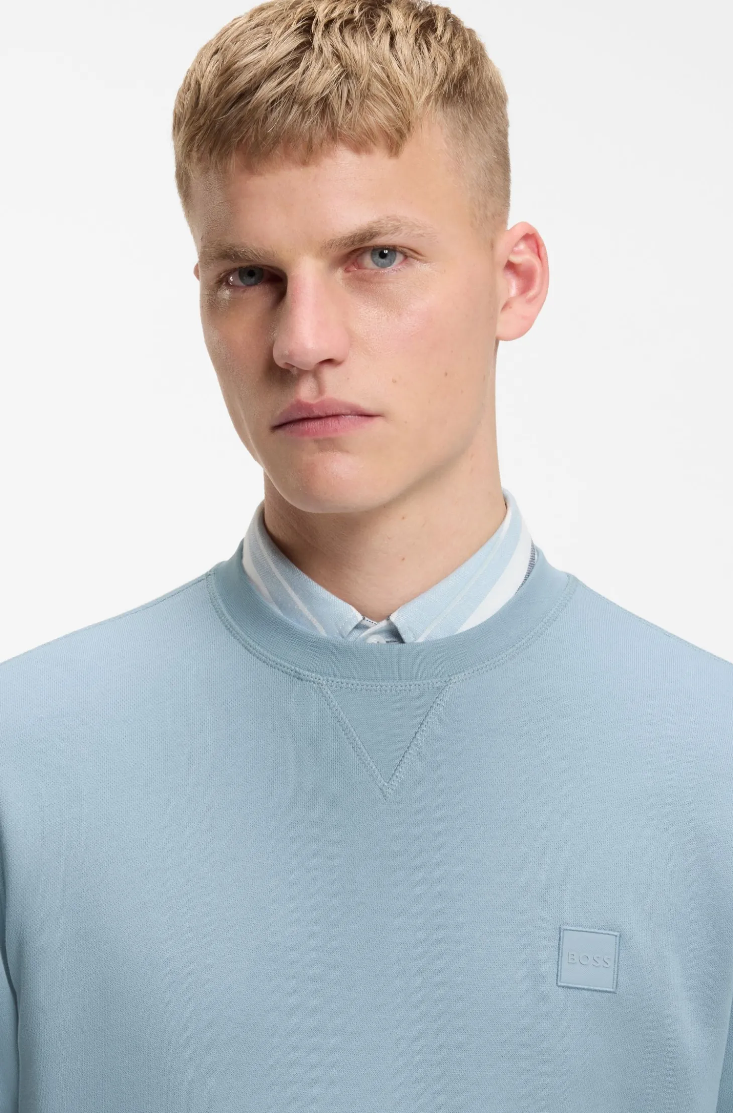 Sweatshirt aus Baumwoll-Terry mit Logo-Patch