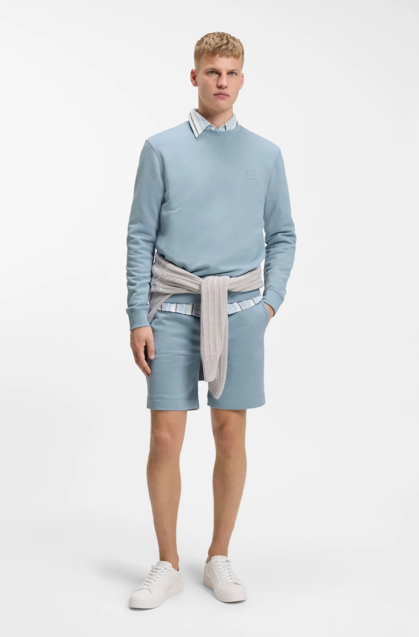 Sweatshirt aus Baumwoll-Terry mit Logo-Patch